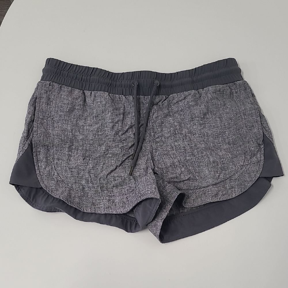 Athleta Gray Bali Linen Shorts Size 6